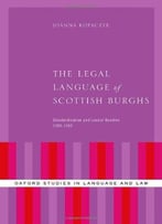 The Legal Language Of Scottish Burghs: Standardization And Lexical Bundles (1380-1560)