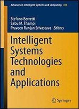 Intelligent Systems Technologies And Applications: Volume 1 (advances In Intelligent Systems And Computing)