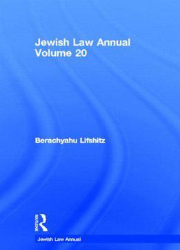 Jewish Law Annual, Volume 20
