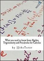 What You Need To Know From Algebra, Trigonometry And Precalculus For Calculus