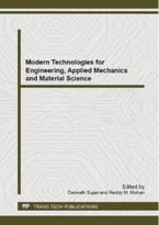 Modern Technologies For Engineering, Applied Mechanics And Material Science