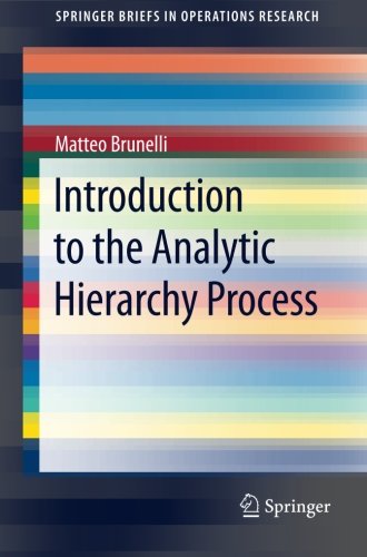 Introduction To The Analytic Hierarchy Process (Springerbriefs In Operations Research)