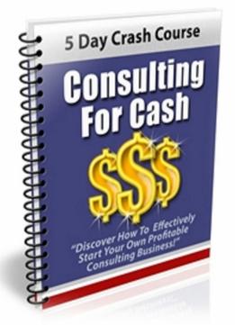 Consulting For Cash Discover How To Effectively Start Your Own Profitable Consulting Business