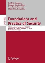 Foundations And Practice Of Security