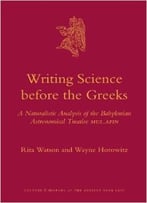 Writing Science Before The Greeks