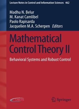 Mathematical Control Theory Ii