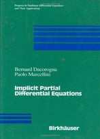 Implicit Partial Differential Equations By Paolo Marcellini