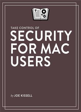 Take Control Of Security For Mac Users