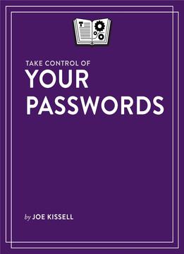 Take Control Of Your Passwords
