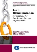 Lean Communication: Applications For Continuous Process Improvement