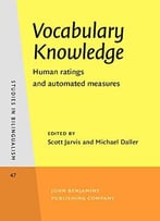 Vocabulary Knowledge: Human Ratings And Automated Measures