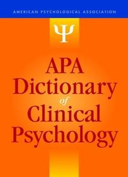 Dictionary Of Clinical Psychology