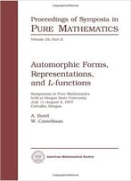 Automorphic Forms, Reprensentations, And L-Functions, Part 2
