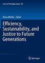 Efficiency, Sustainability, And Justice To Future Generations