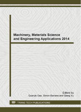 Machinery, Materials Science And Engineering Applications 2014