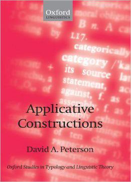 Applicative Constructions 1st Edition