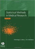 Statistical Methods In Medical Research By Peter Armitage
