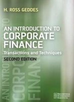 An Introduction To Corporate Finance: Transactions And Techniques (Securities Institute)