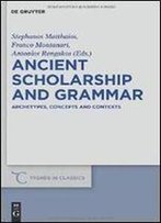 Ancient Scholarship And Grammar: Archetypes, Concepts And Contexts (Trends In Classics - Supplementary Volumes)