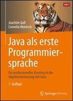 Java Als Erste Programmiersprache: Ein Professioneller Einstieg In Die Objektorientierung Mit Java