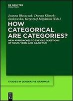 Categories (Blaszczak Et Al) Sgg 122 (Studies In Generative Grammar)