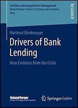 Drivers Of Bank Lending: New Evidence From The Crisis (schriften Zum Europaischen Management)