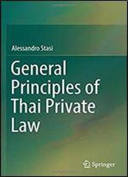 General Principles Of Thai Private Law