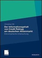 Der Informationsgehalt Von Credit Ratings Am Deutschen Aktienmarkt: Eine Empirische Untersuchung