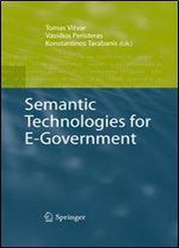 Semantic Technologies For E-government