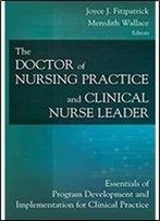 The Doctor Of Nursing Practice And Clinical Nurse Leader: Essentials Of Program Development And Implementation For Clinical Practice