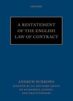 A Restatement Of The English Law Of Contract