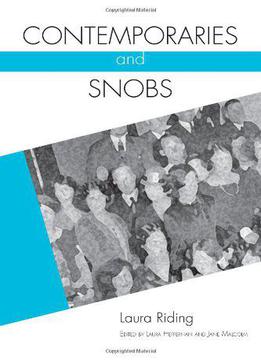 Contemporaries And Snobs (modern & Contemporary Poetics)