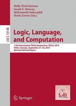 Logic, Language, And Computation