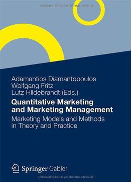 Quantitative Marketing And Marketing Management