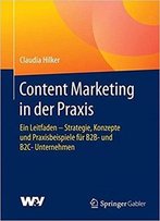 Content Marketing In Der Praxis: Ein Leitfaden - Strategie, Konzepte Und Praxisbeispiele Für B2b- Und B2c-Unternehmen