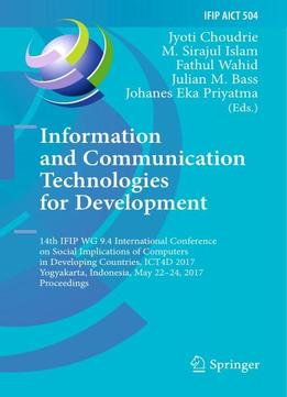 Information And Communication Technologies For Development