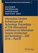 Information Systems Architecture And Technology: Proceedings Of 37th International Conference, Part Ii