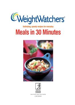 Meals In 30 Minutes: Satisfying,speedy Recipes For Everyday (weight Watchers Mini Series)