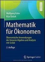 Mathematik Fur Okonomen: Okonomische Anwendungen Der Linearen Algebra Und Analysis Mit Scilab (Springer-Lehrbuch)
