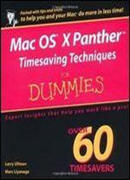 Mac Os X Panther Timesaving Techniques For Dummies