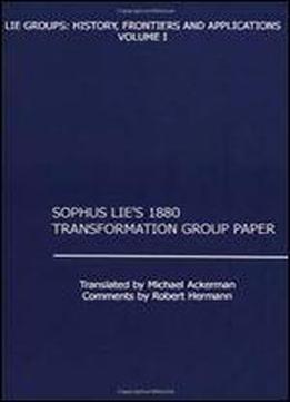 Sophus Lies 1880: Transformation Paper