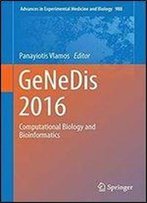 Genedis 2016: Computational Biology And Bioinformatics
