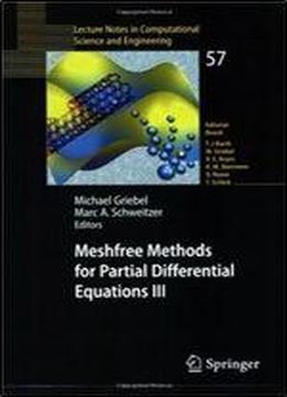 Meshfree Methods For Partial Differential Equations Iii