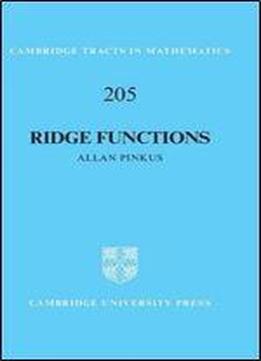 Ridge Functions