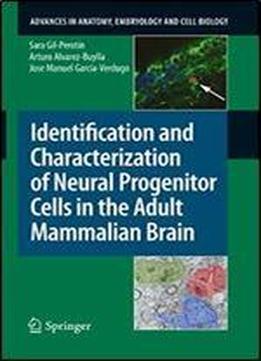 203: Identification And Characterization Of Neural Progenitor Cells In The Adult Mammalian Brain (advances In Anatomy, Embryology And Cell Biology)