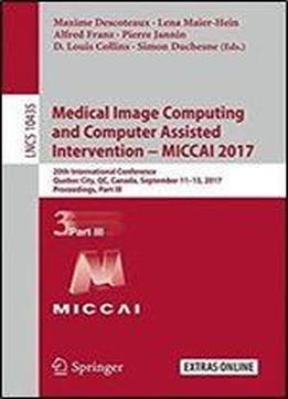 Medical Image Computing And Computer-assisted Intervention - Miccai 2017: 20th International Conference, Quebec City, Qc, Canada, September 11-13, ... Part Iii (lecture Notes In Computer Science)