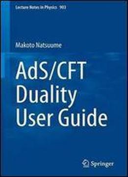 Ads/cft Duality User Guide (lecture Notes In Physics)
