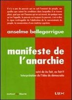 'Manifeste De L'Anarchie Au Fait ! Au Fait ! Interpretation De L'Idee De Democratie'