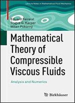 Mathematical Theory Of Compressible Viscous Fluids: Analysis And Numerics (advances In Mathematical Fluid Mechanics)