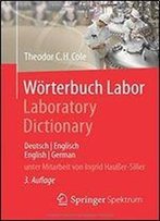 Worterbuch Labor / Laboratory Dictionary: Deutsch/Englisch - English/German (German And English Edition)